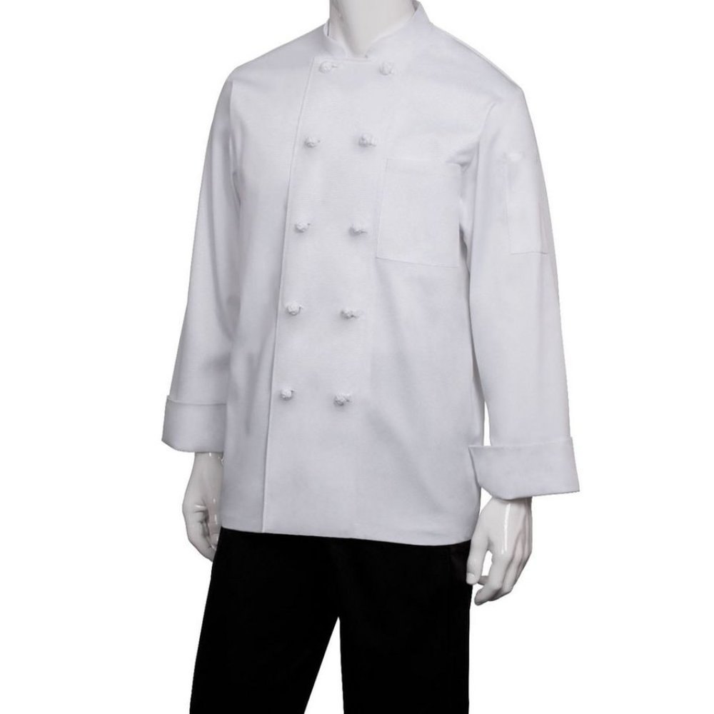 Chef Appeal Chef Coat Jacket Medium White Double Breasted Long Sleeve Unisex